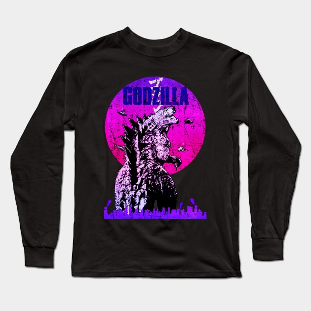 Godzilla Long Sleeve T-Shirt by RANS.STUDIO